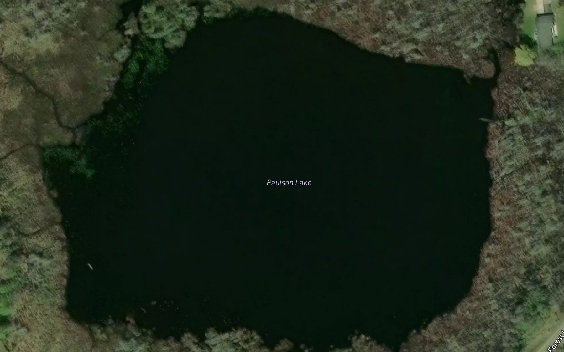 Satellite map of the Paulson Lake