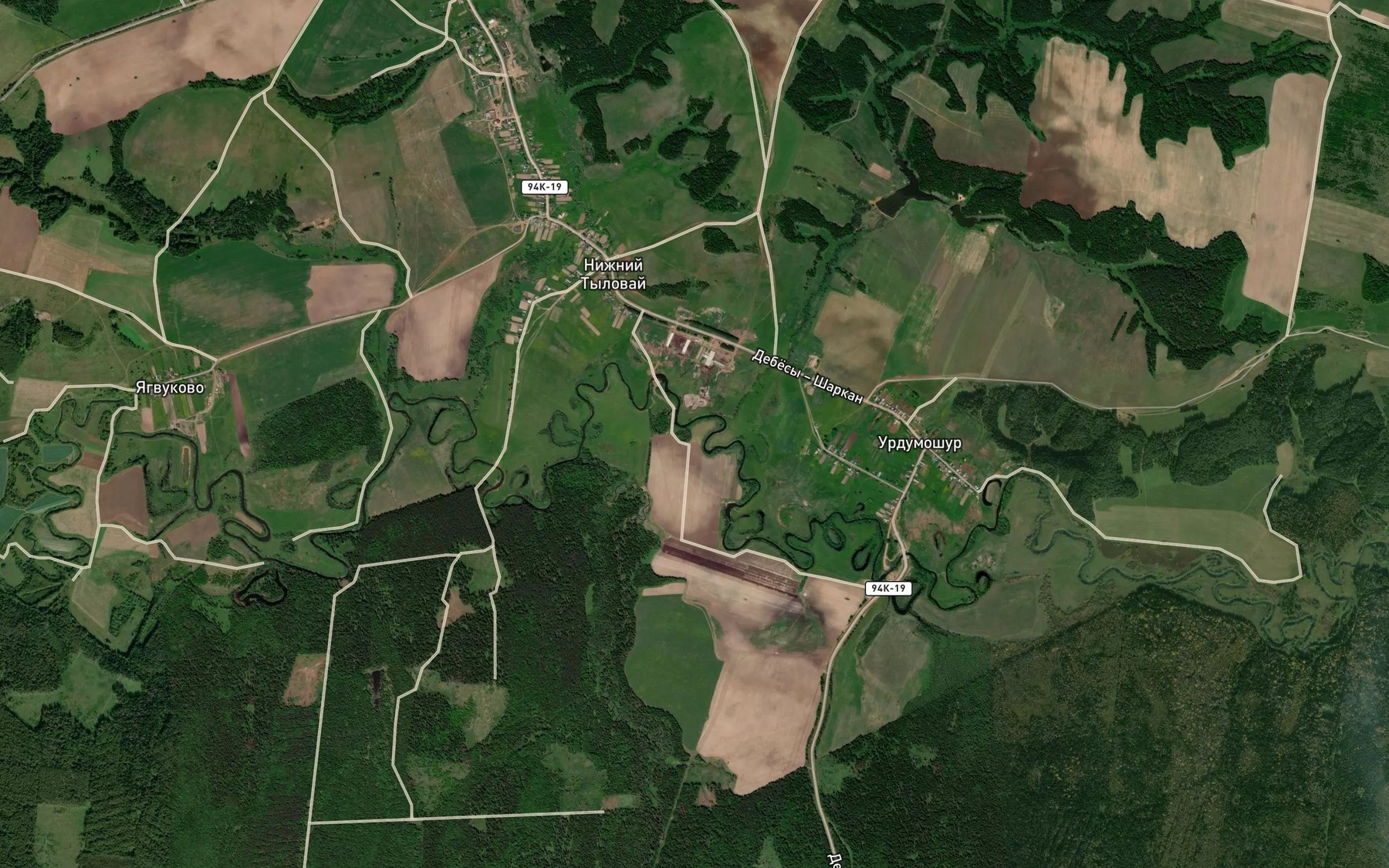 Satellite map of the Klyuchi