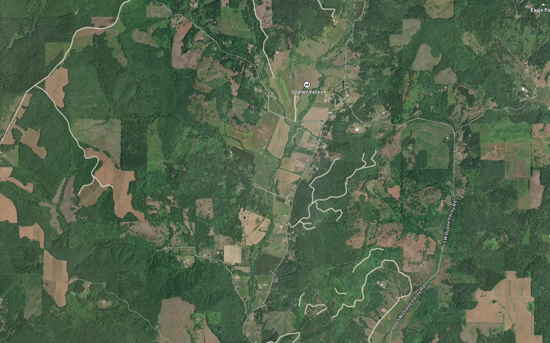 Satellite map of the Cronin Creek