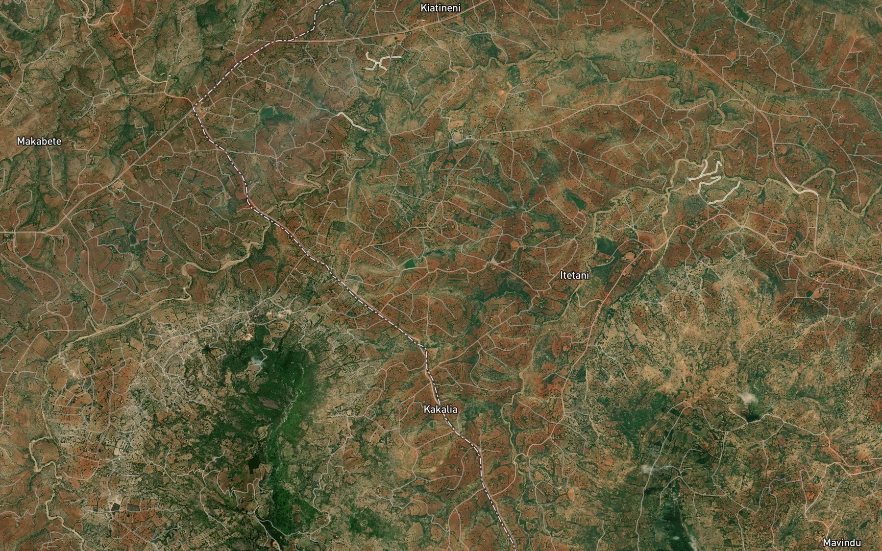 Satellite map of the Kyambulu Dam