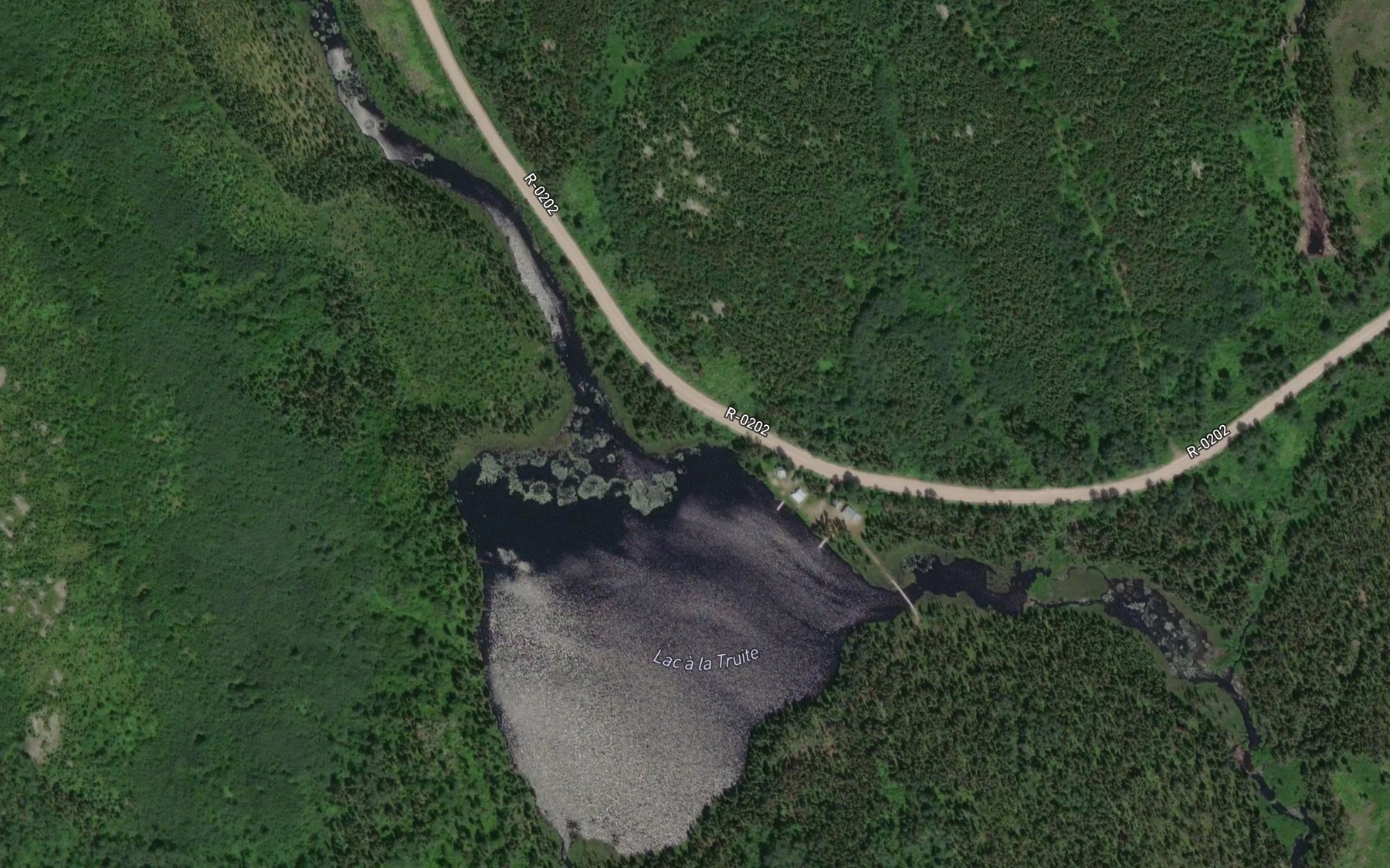 Satellite map of the Lac a la Truite