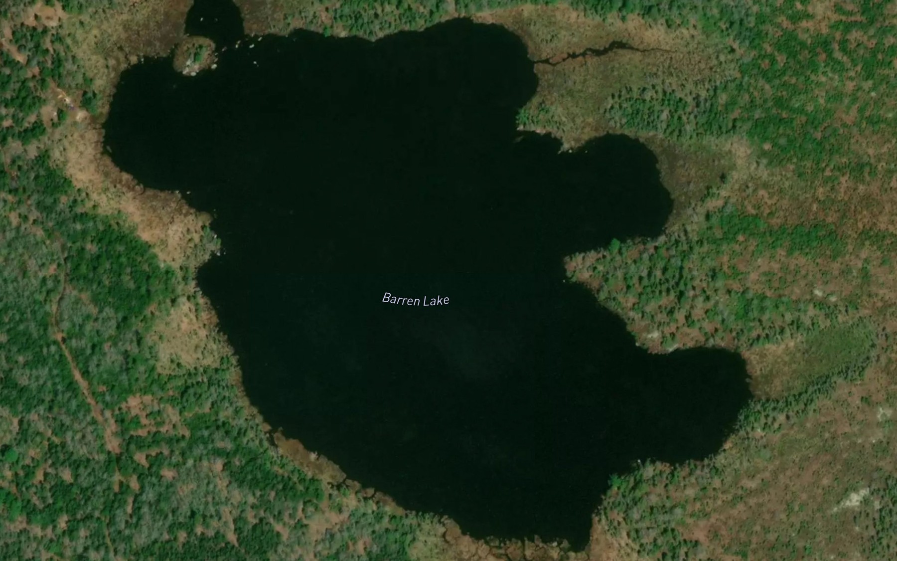 Satellite map of the Barren Lake