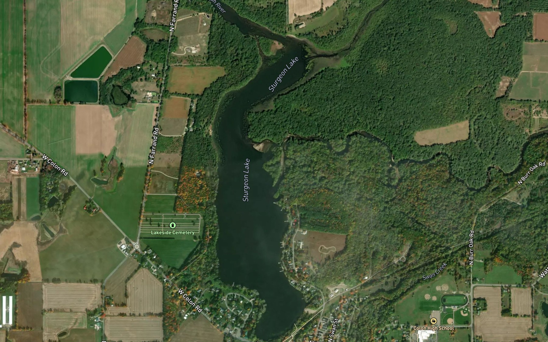 Satellite map of the Sturgeon Lake