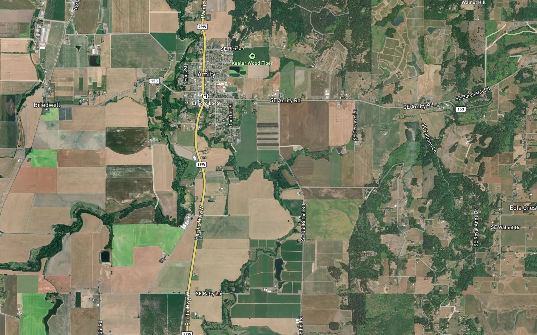 Satellite map of the Robinson Reservoir
