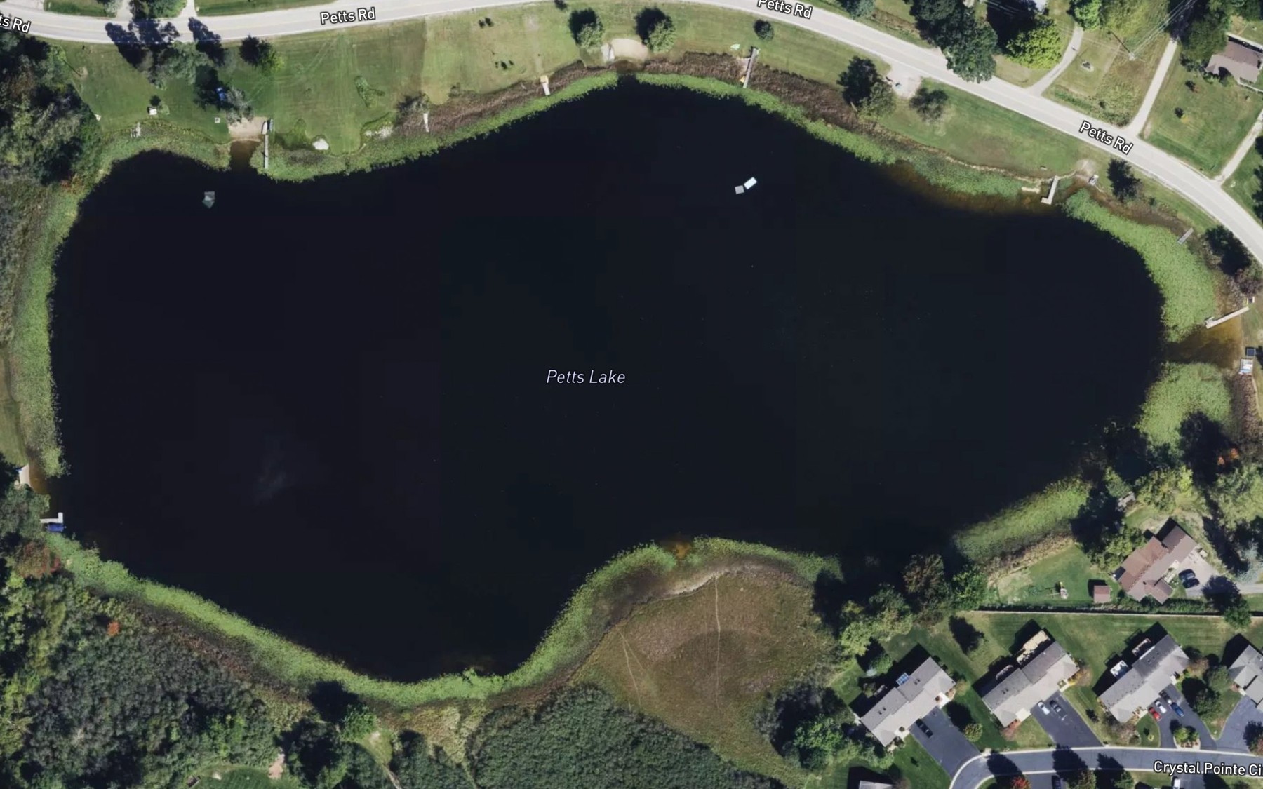 Satellite map of the Petts Lake