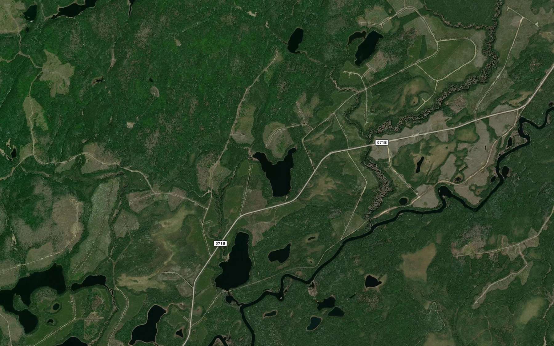 Satellite map of the Lac Dingley