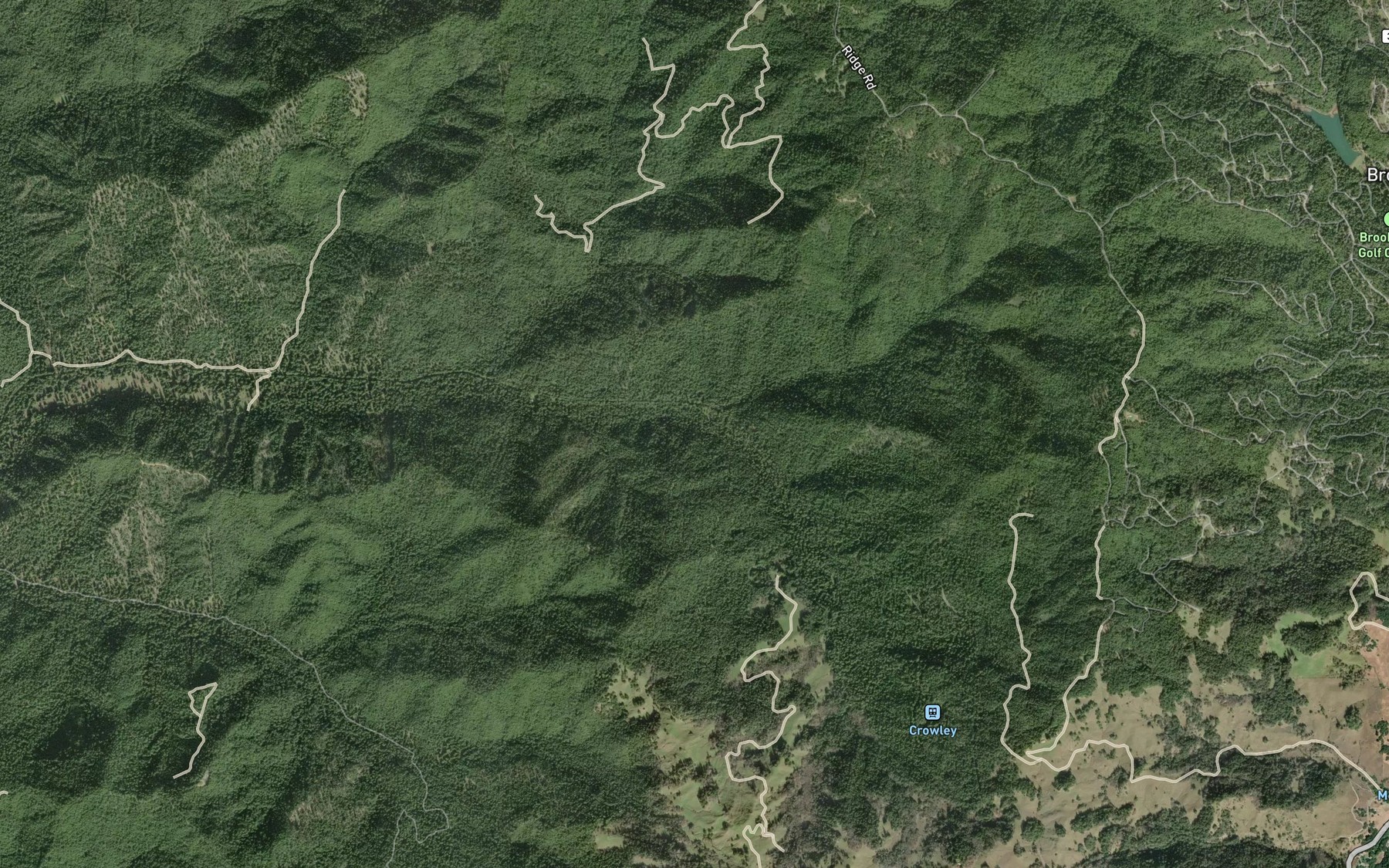 Satellite map of the Burbeck Creek