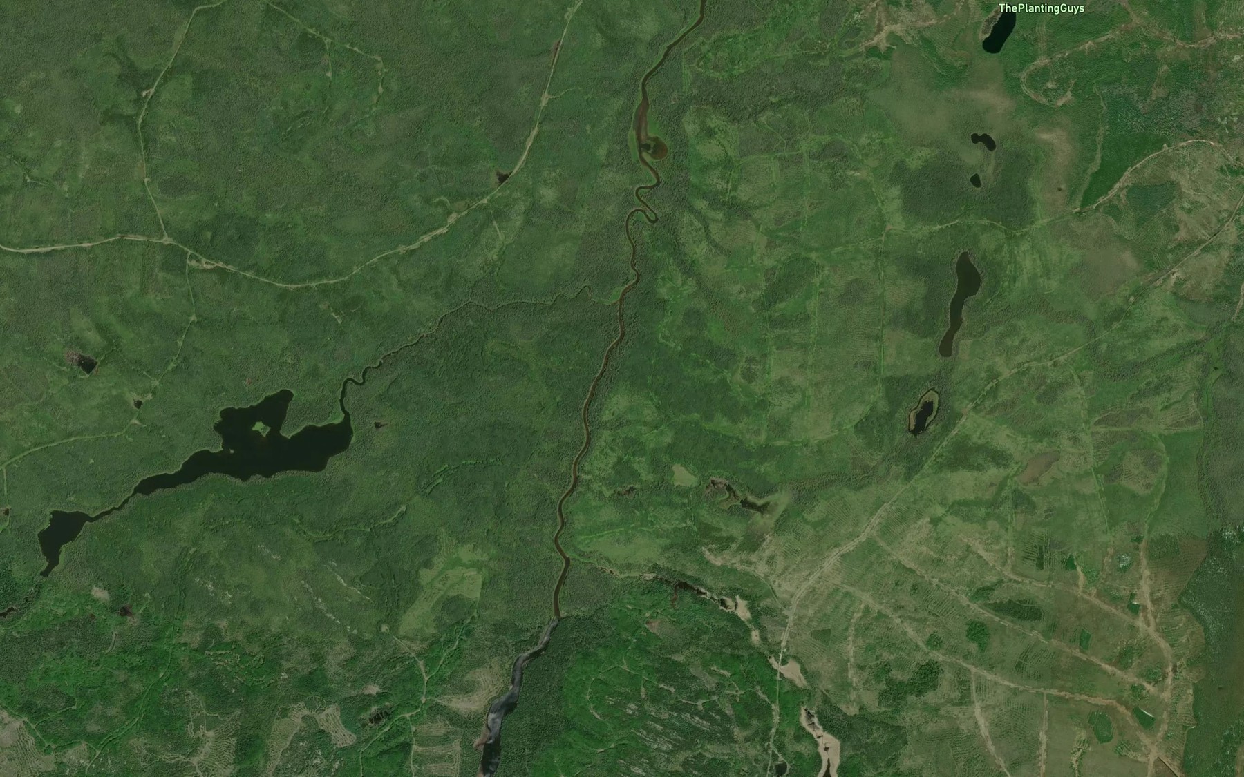 Satellite map of the Club Creek