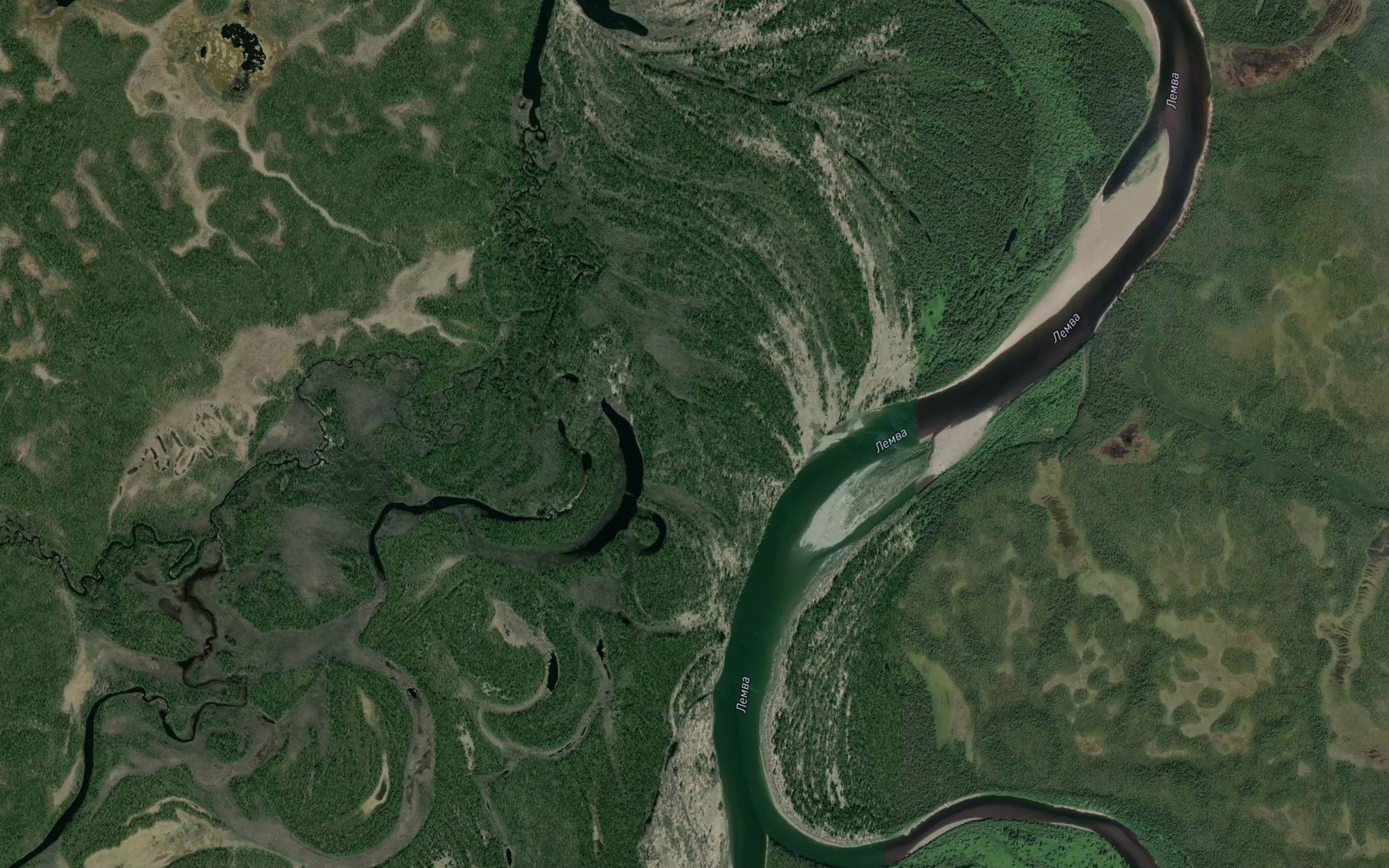 Satellite map of the Kharuta