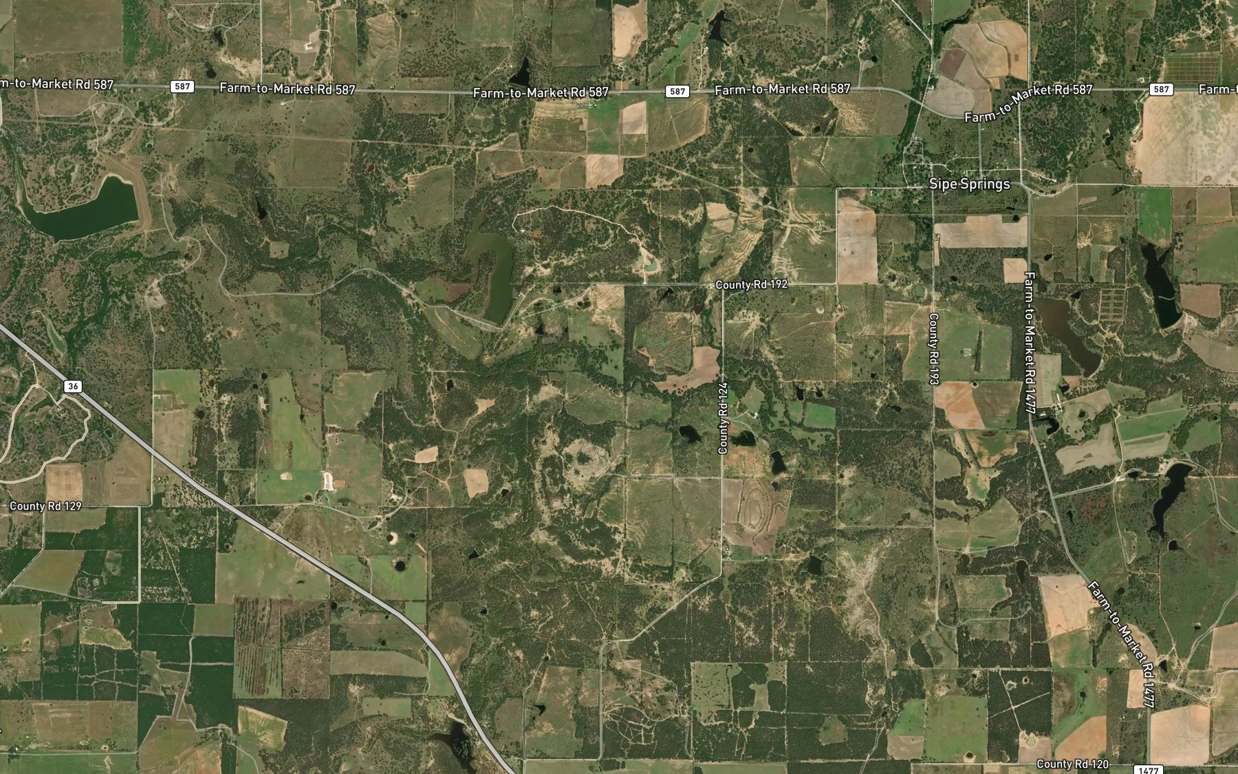 Satellite map of the Nanny Branch