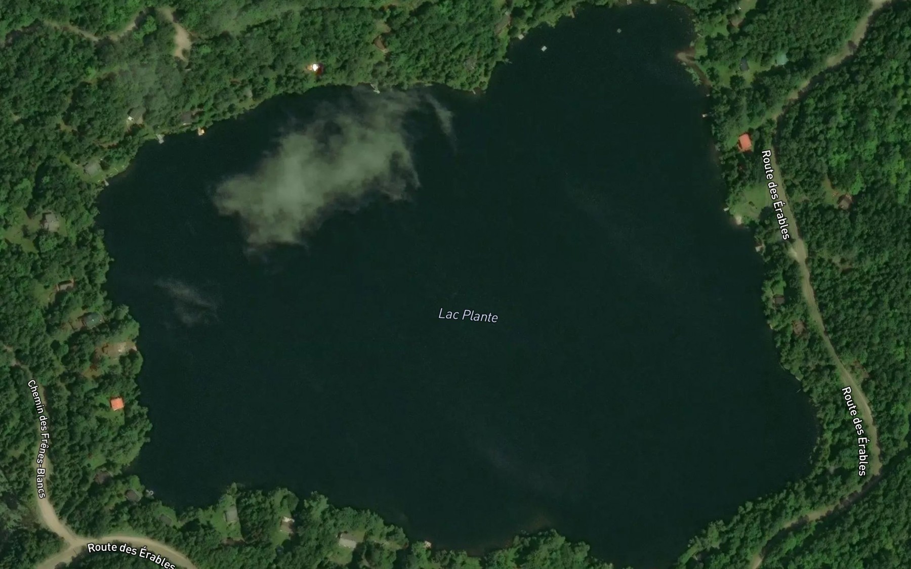 Satellite map of the Lac Plante