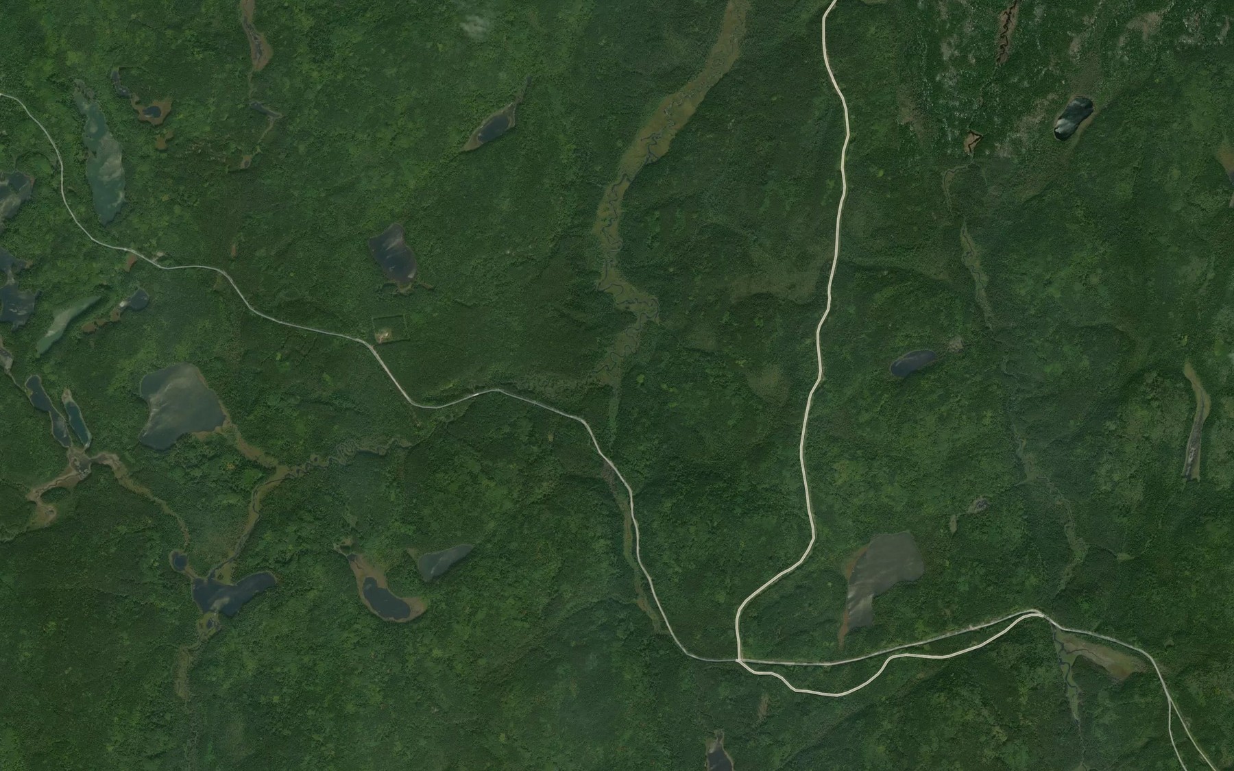 Satellite map of the Busby Creek