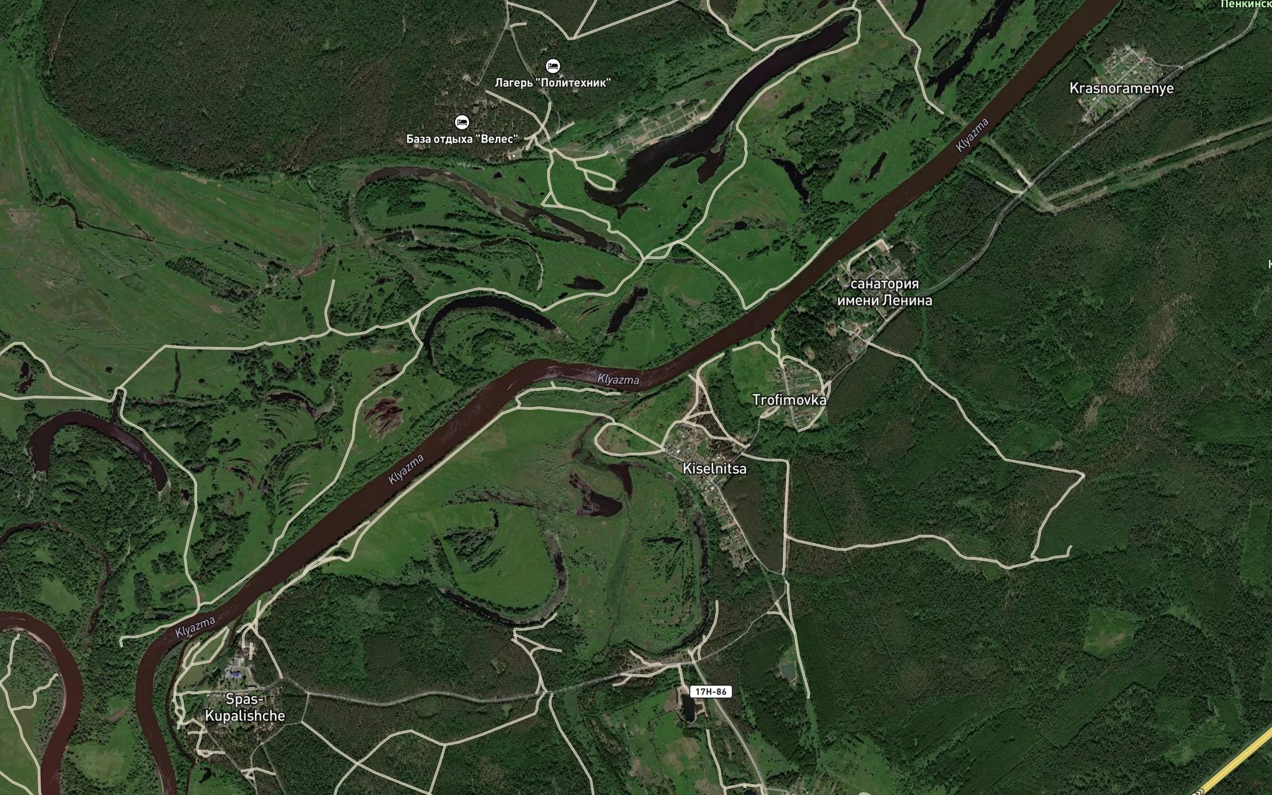 Satellite map of the Sineborka