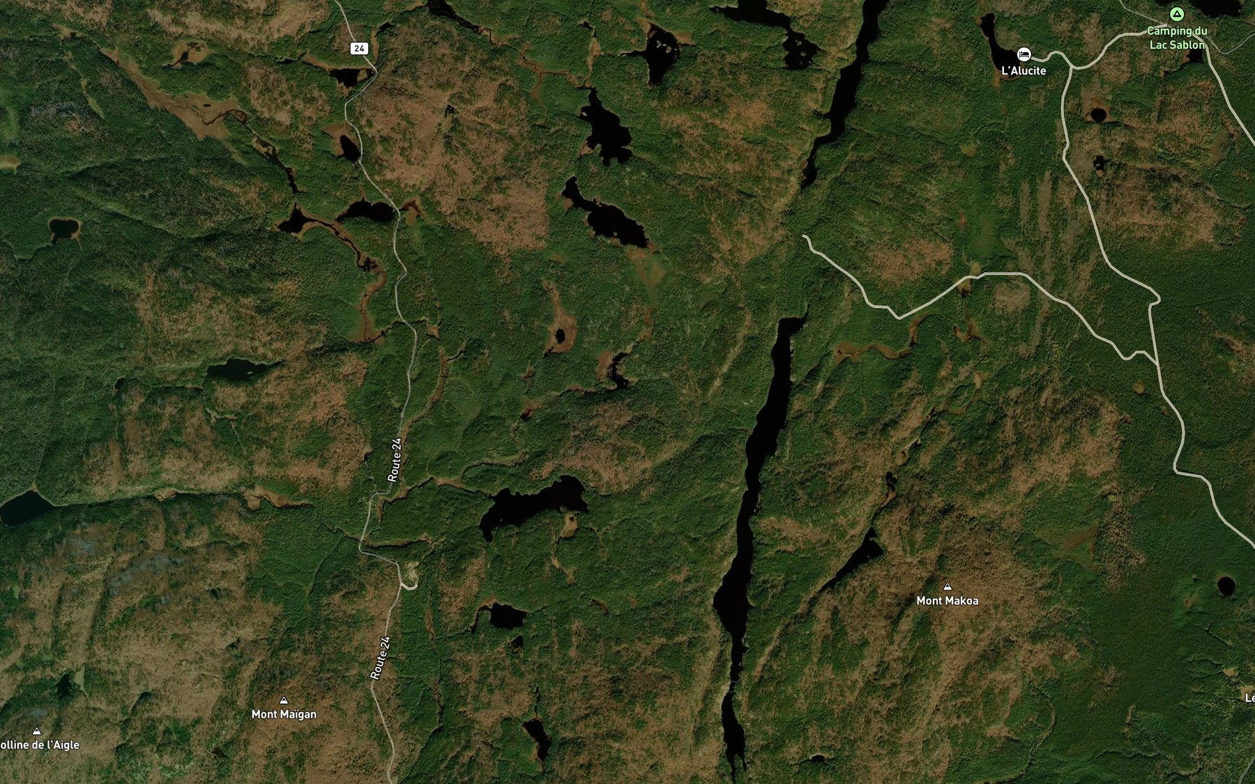 Satellite map of the Lac des Bruants
