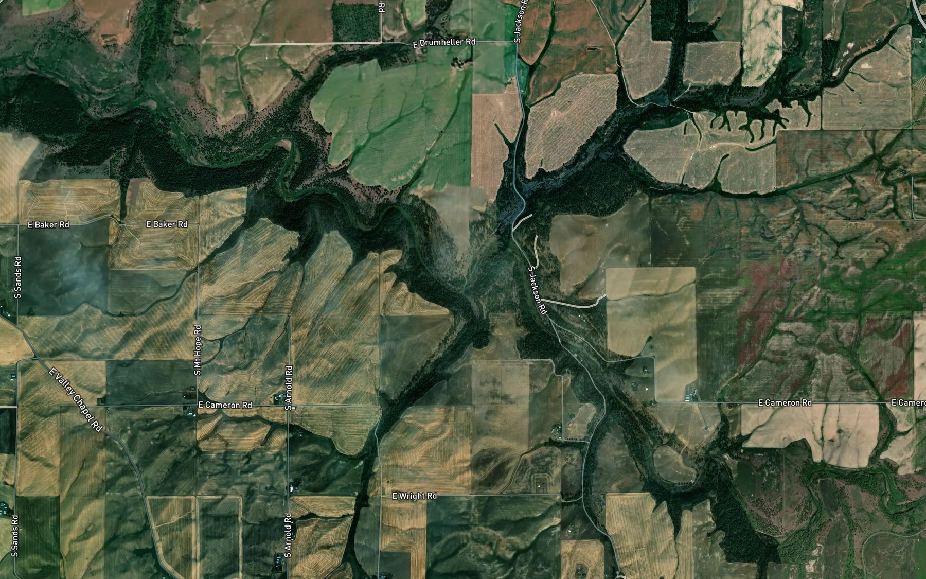 Satellite map of the Fisher Creek