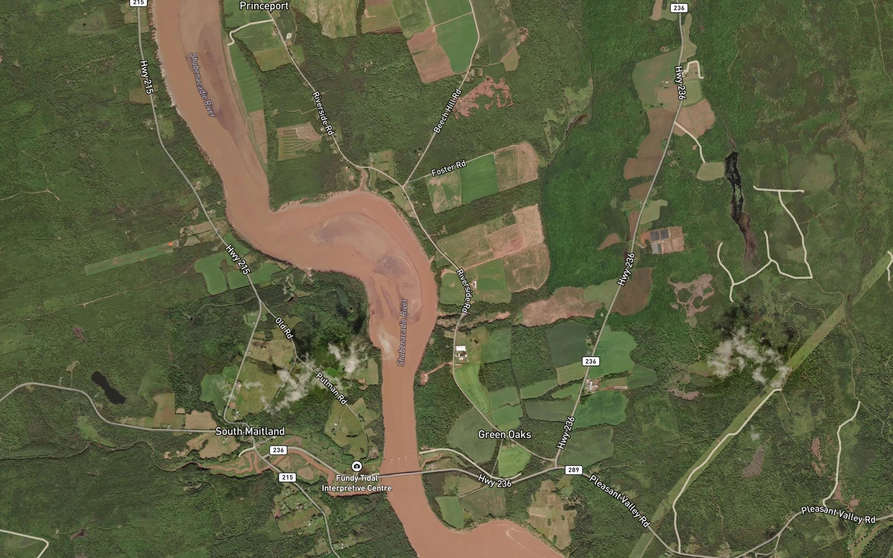 Satellite map of the Fisher Creek
