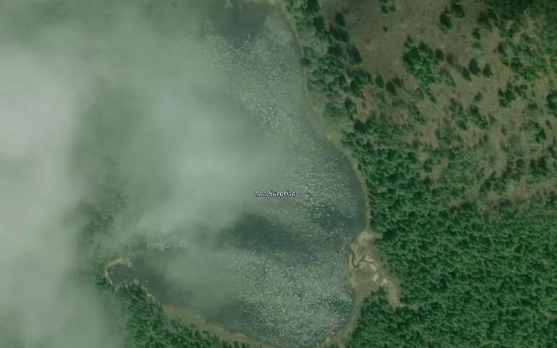 Satellite map of the Lac Surprise