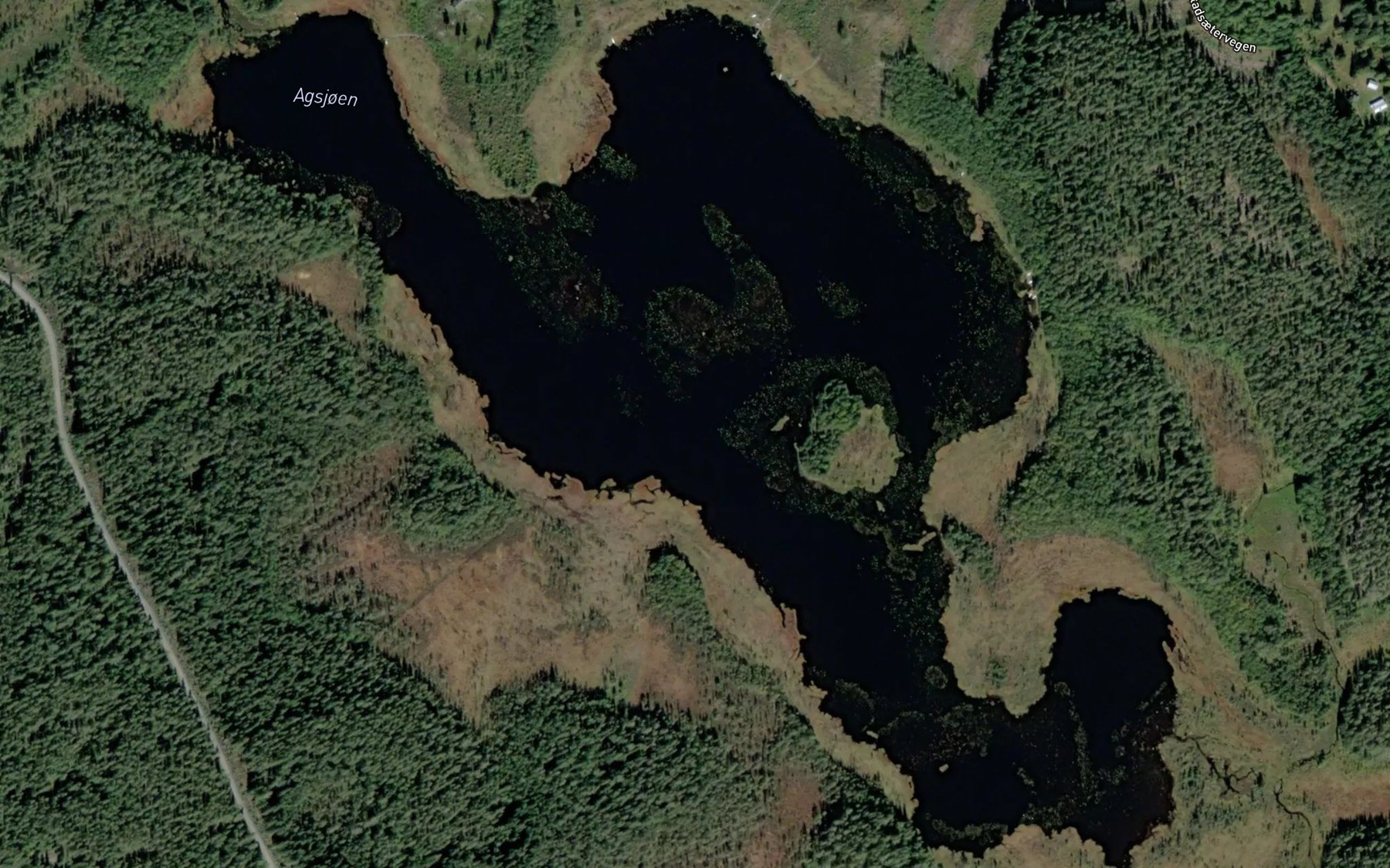 Satellite map of the Agsjoen