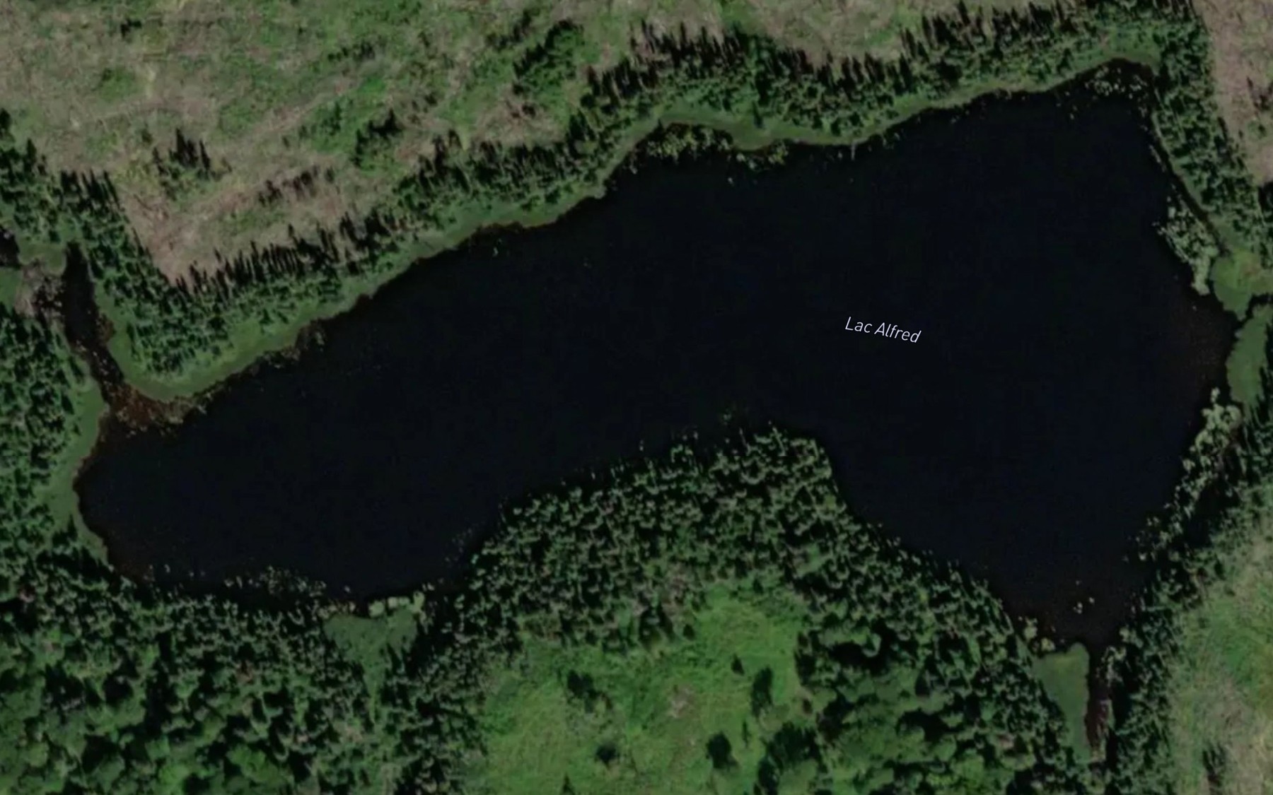 Satellite map of the Lac Alfred