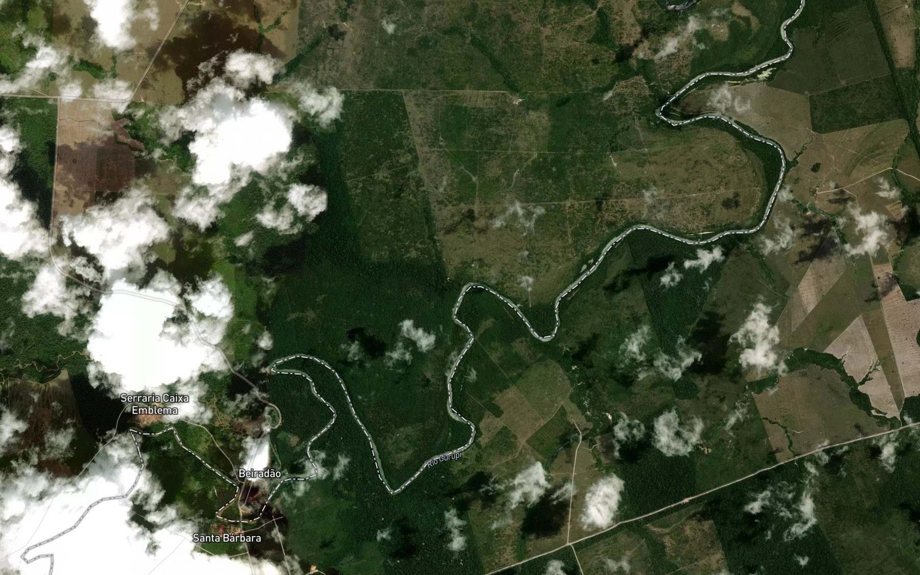 Satellite map of the Rio Croanta