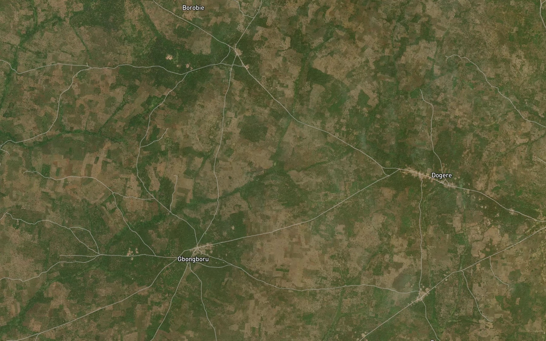 Satellite map of the River Obadere