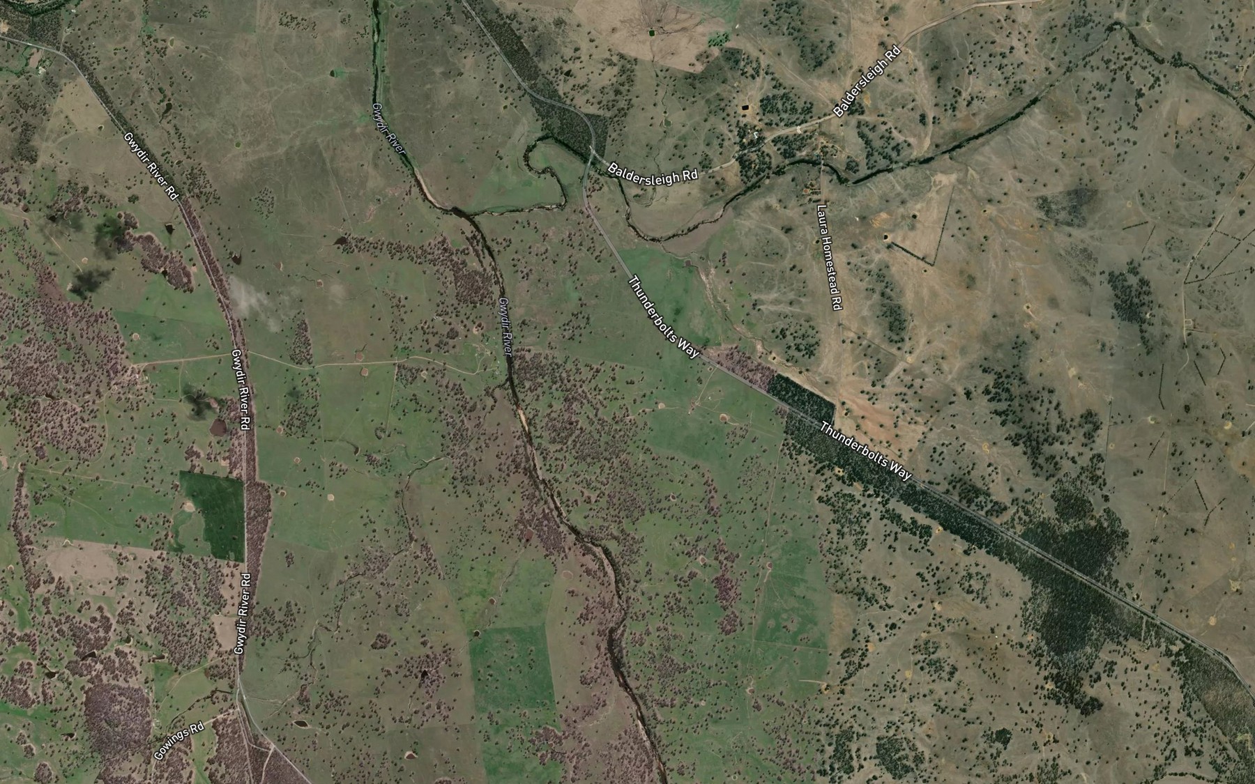 Satellite map of the King Johns Creek