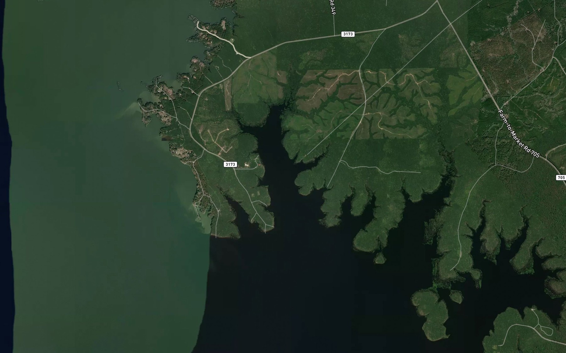 Satellite map of the Coleman Bay