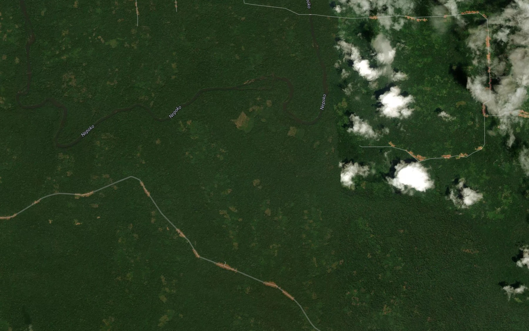 Satellite map of the Abawio