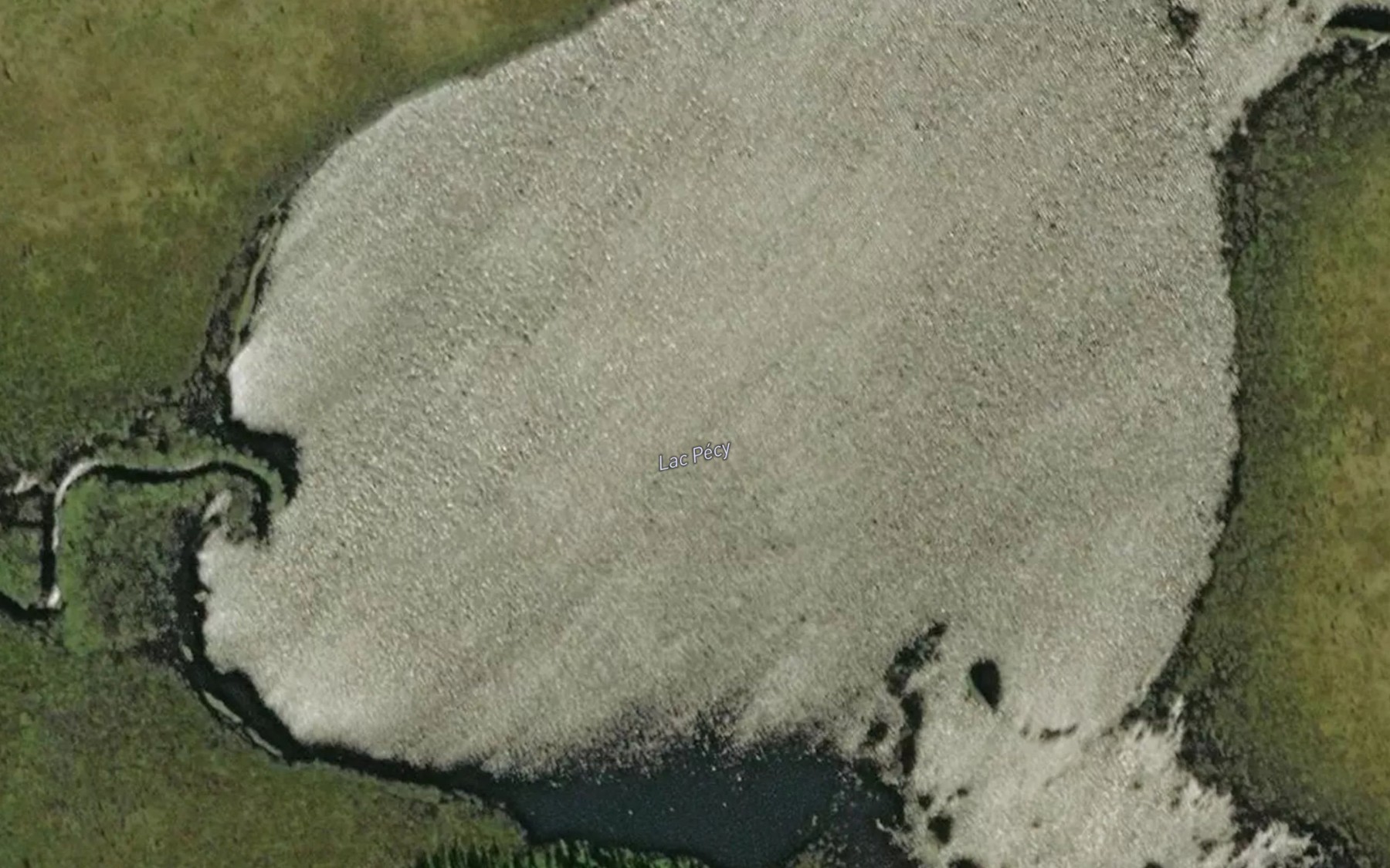 Satellite map of the Lac Pecy