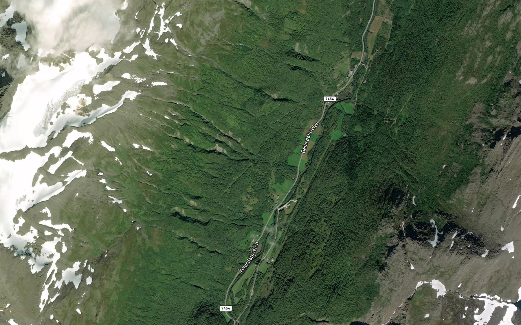 Satellite map of the Isterkjerrbakken