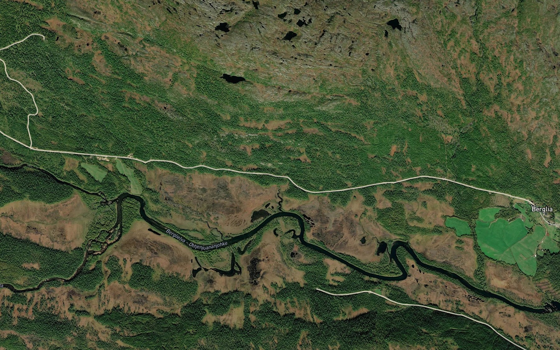 Satellite map of the Flybekken