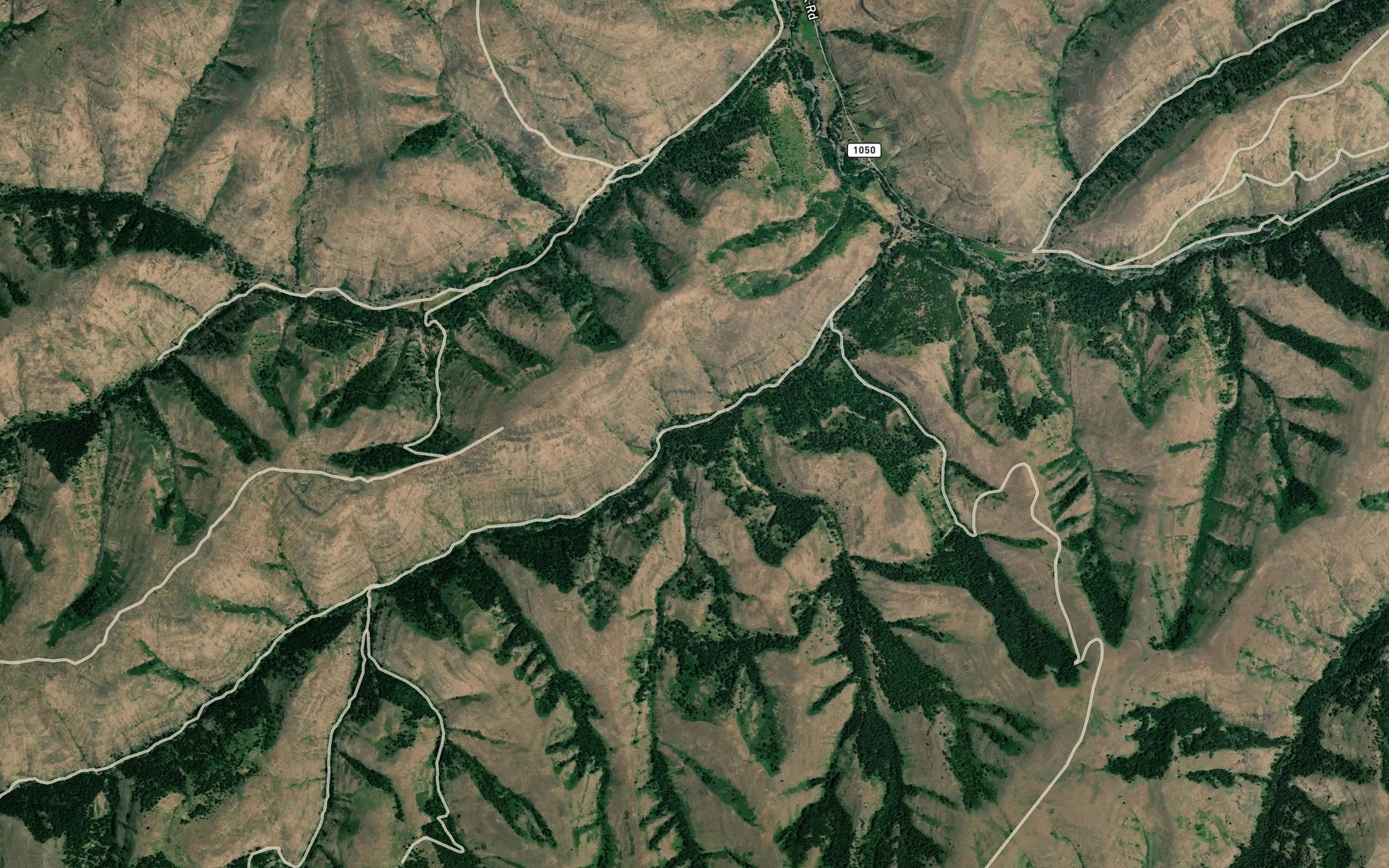Satellite map of the Lake Creek