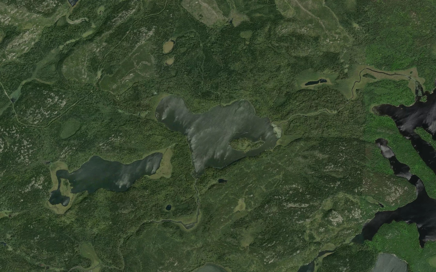 Satellite map of the Marshalok Lake