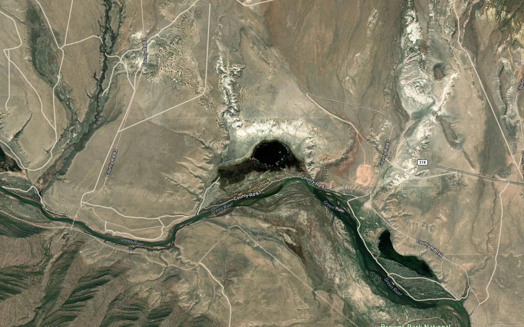Satellite map of the Hog Lake