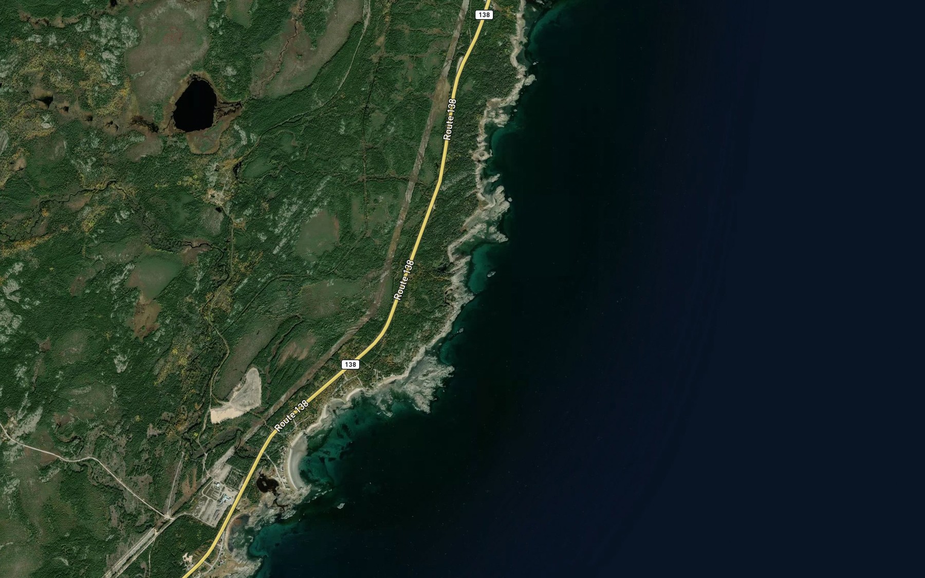 Satellite map of the Anse a Duguay