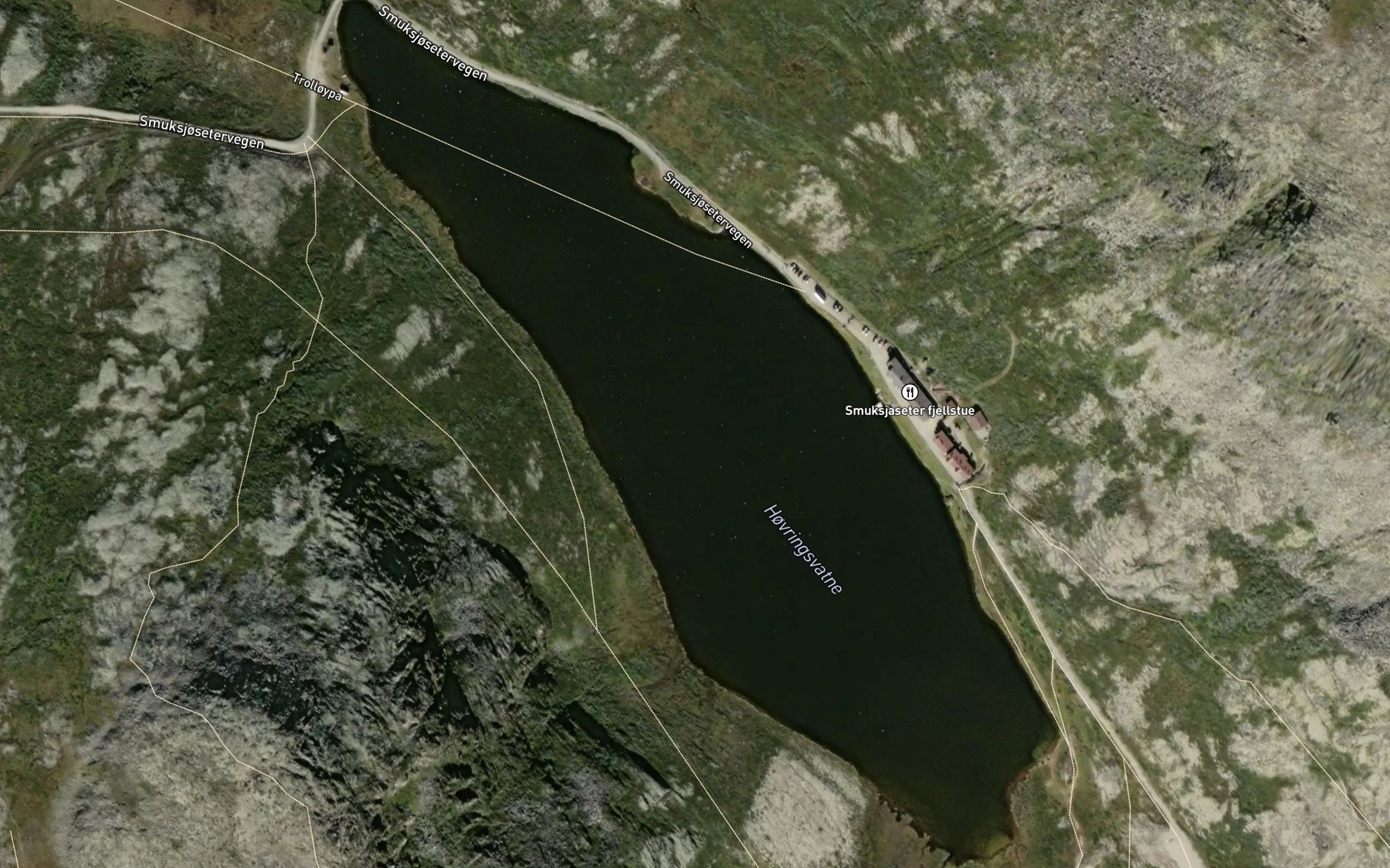 Satellite map of the Hovringsvatni
