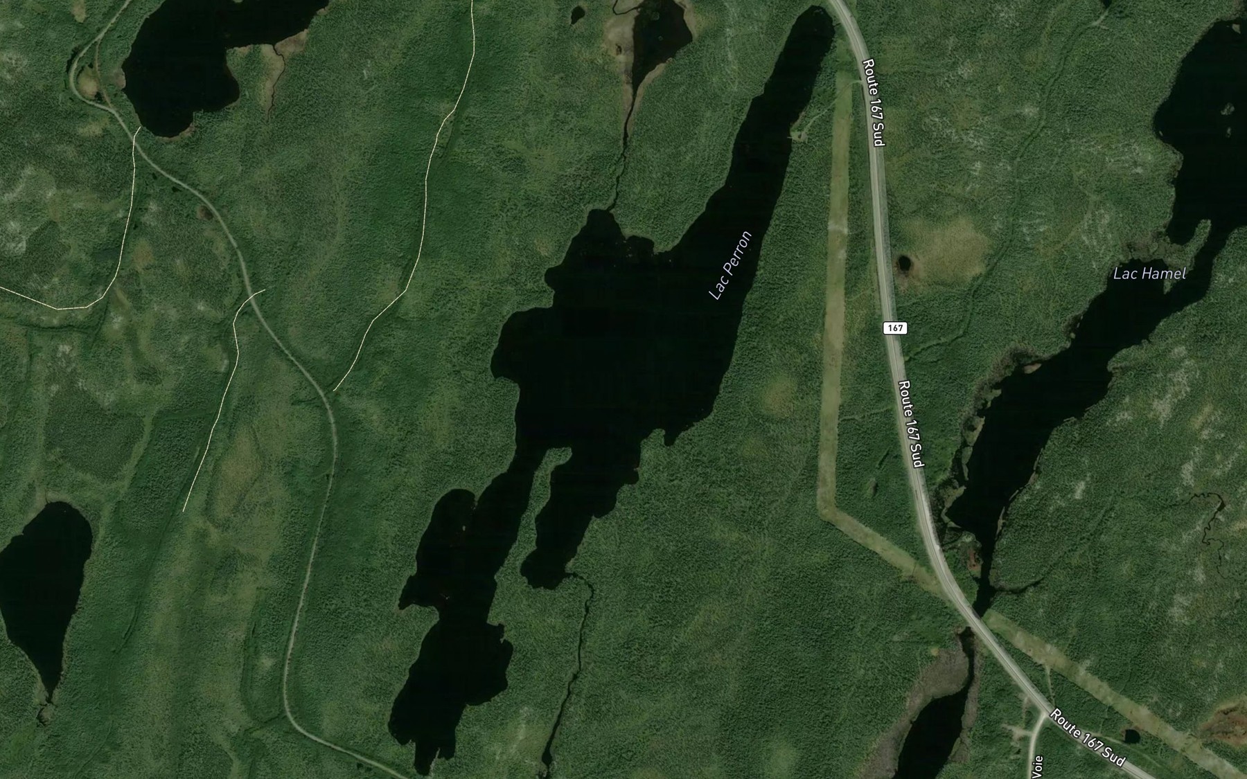 Satellite map of the Lac Perron