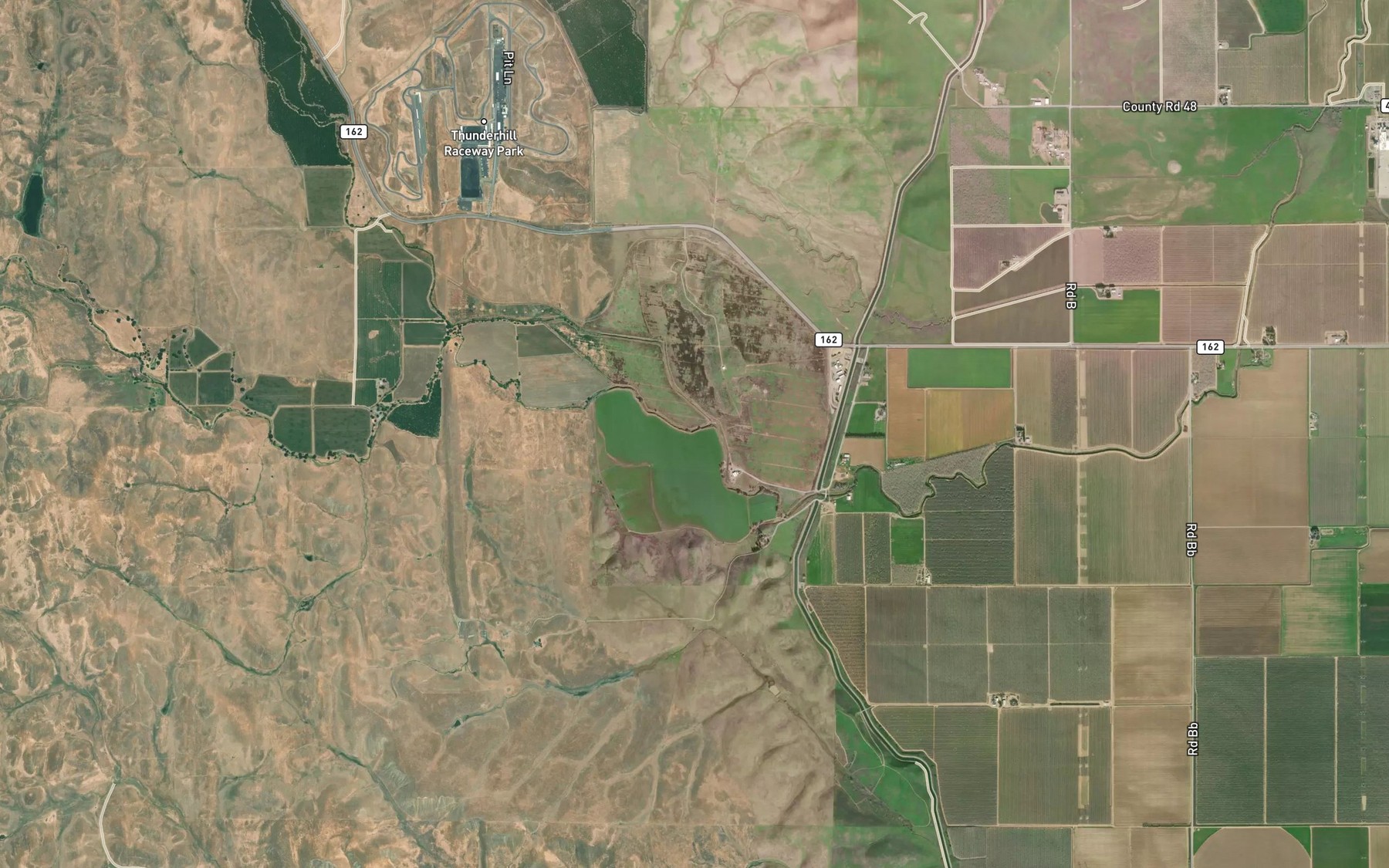 Satellite map of the Nye Creek