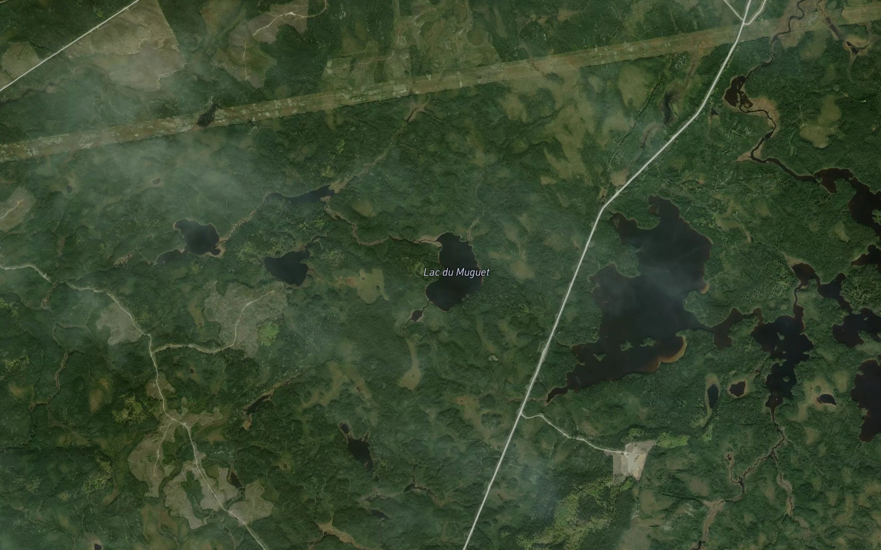 Satellite map of the Lac du Muguet