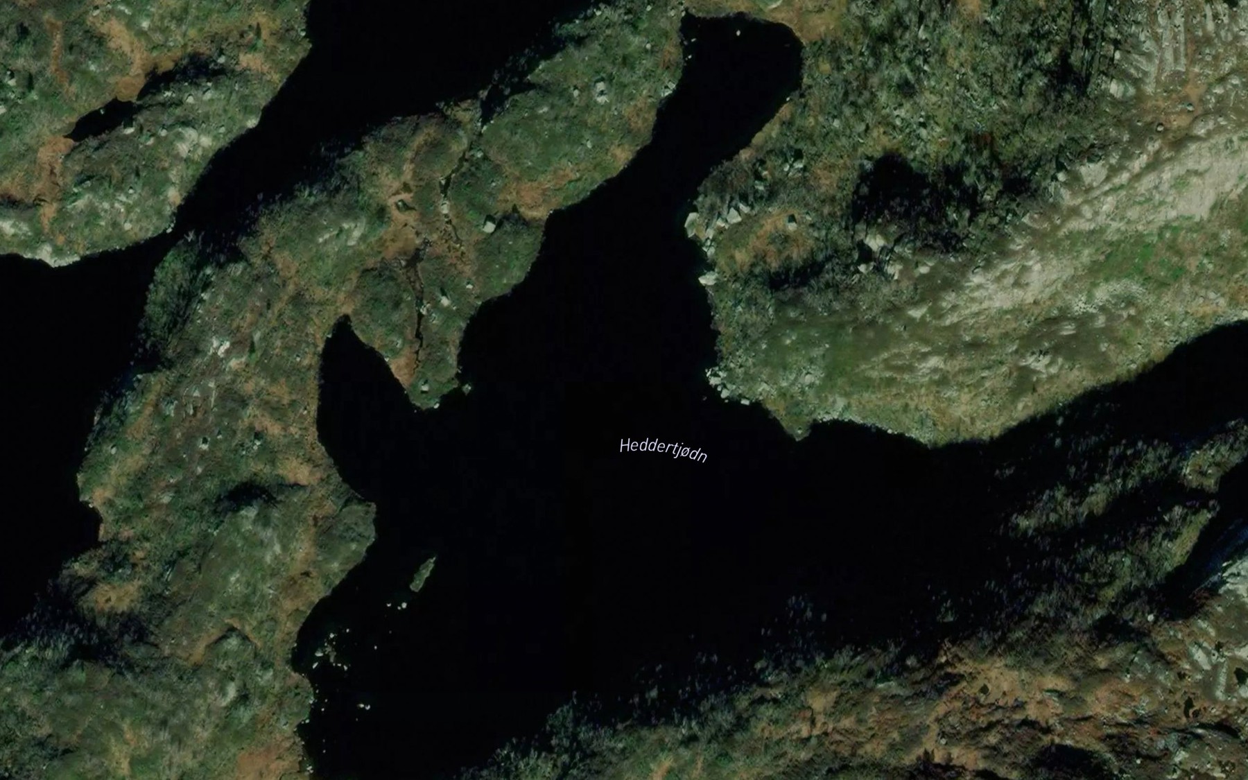 Satellite map of the Heddertjodn