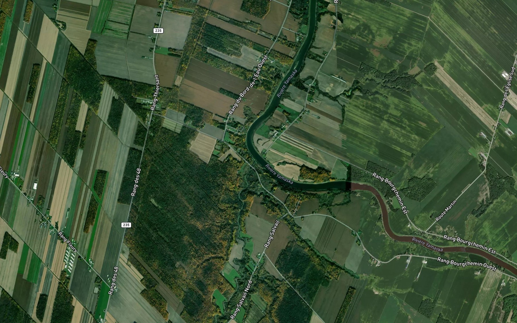 Satellite map of the Riviere Salvail