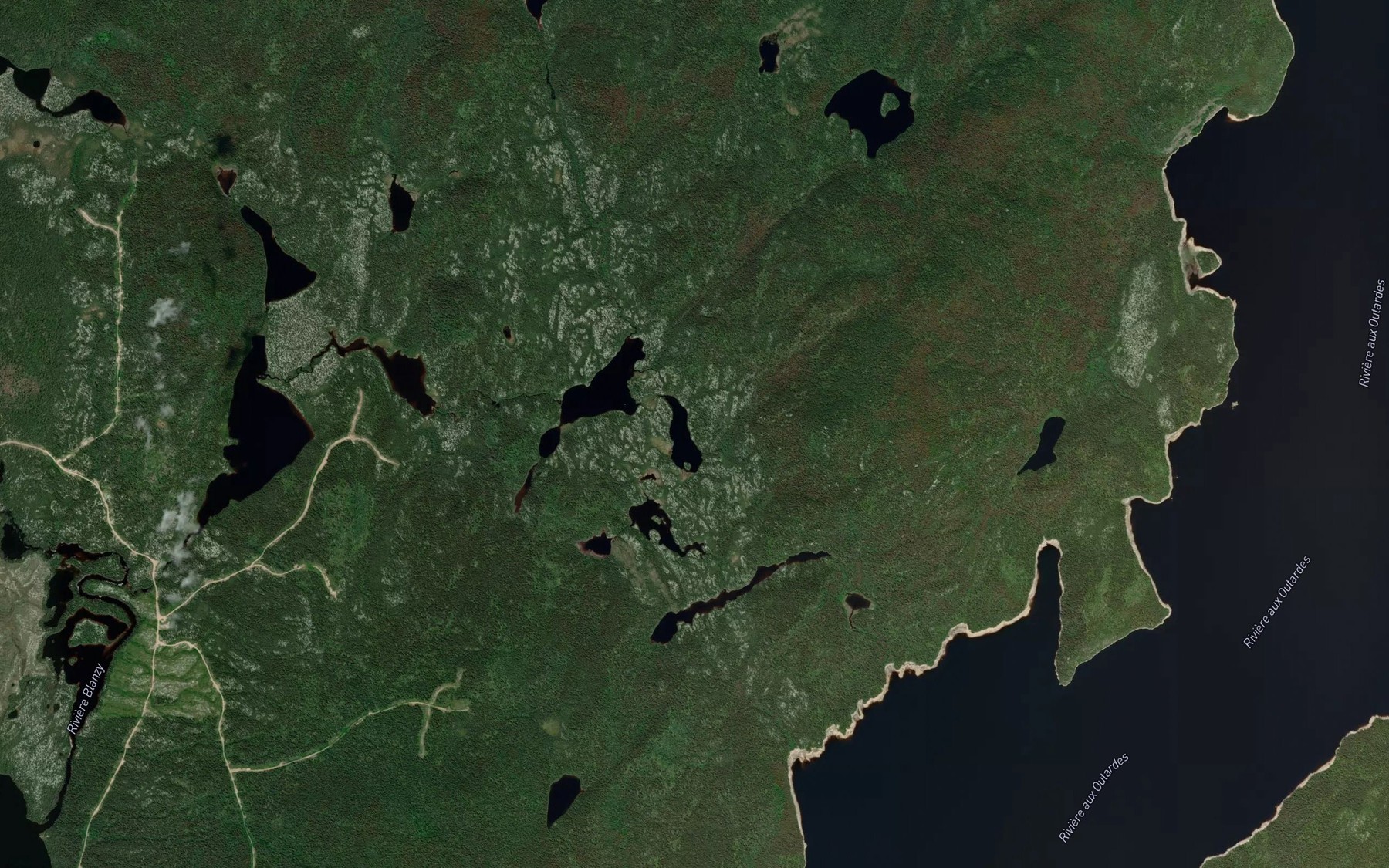 Satellite map of the Lac du Ble d'Inde
