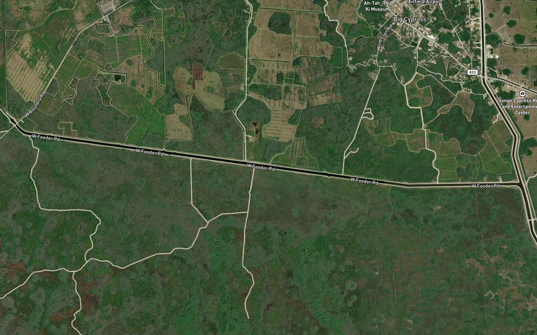 Satellite map of the West Feeder Canal