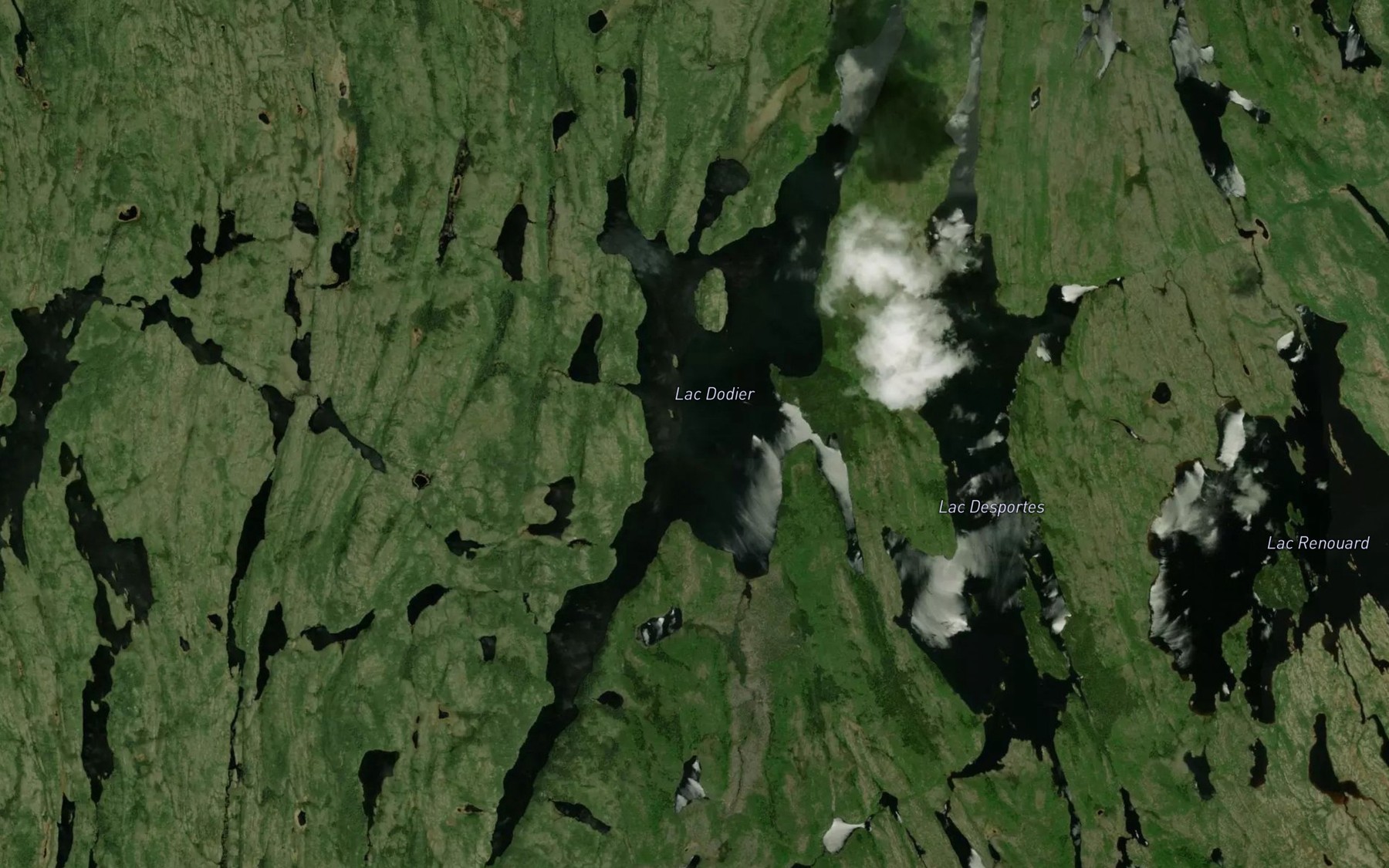 Satellite map of the Lac Dodier