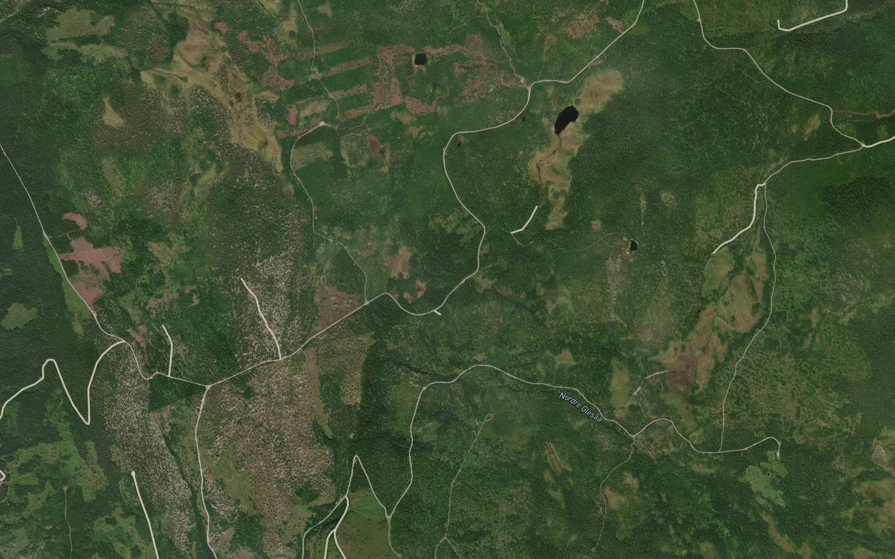 Satellite map of the Ovre Brennbekken