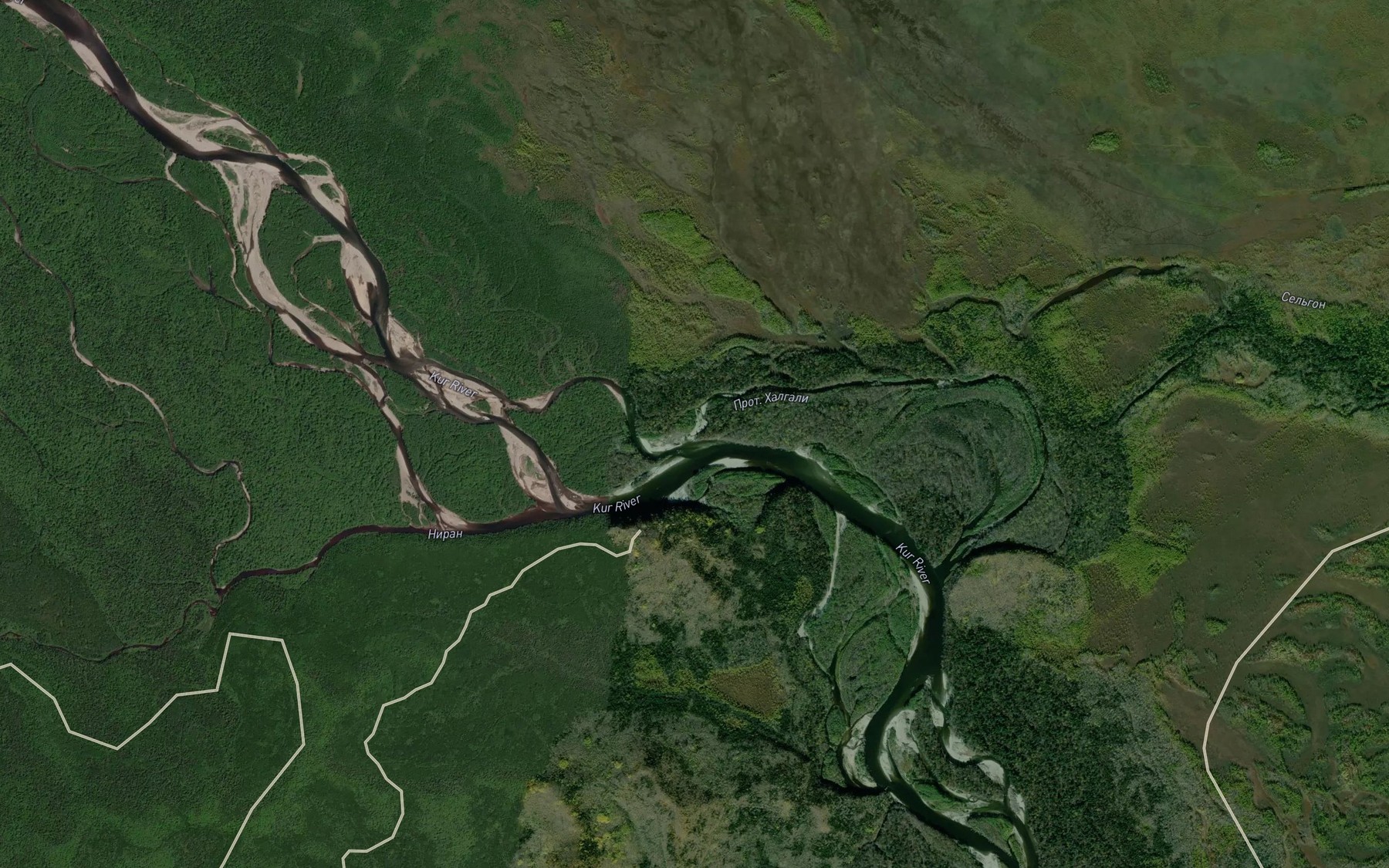 Satellite map of the Protoka Khilgali