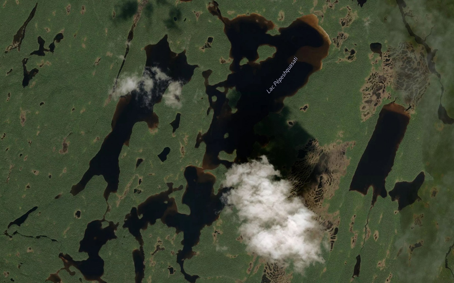 Satellite map of the Lac Pepeshquasati