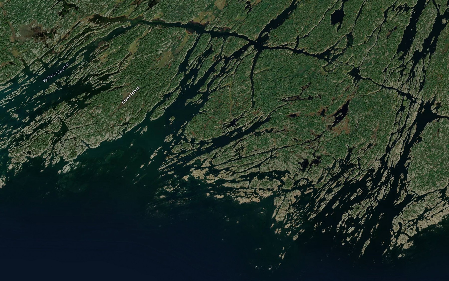 Satellite map of the Gravel Bay