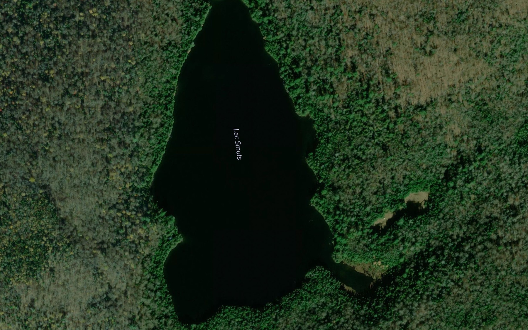 Satellite map of the Lac Smuts