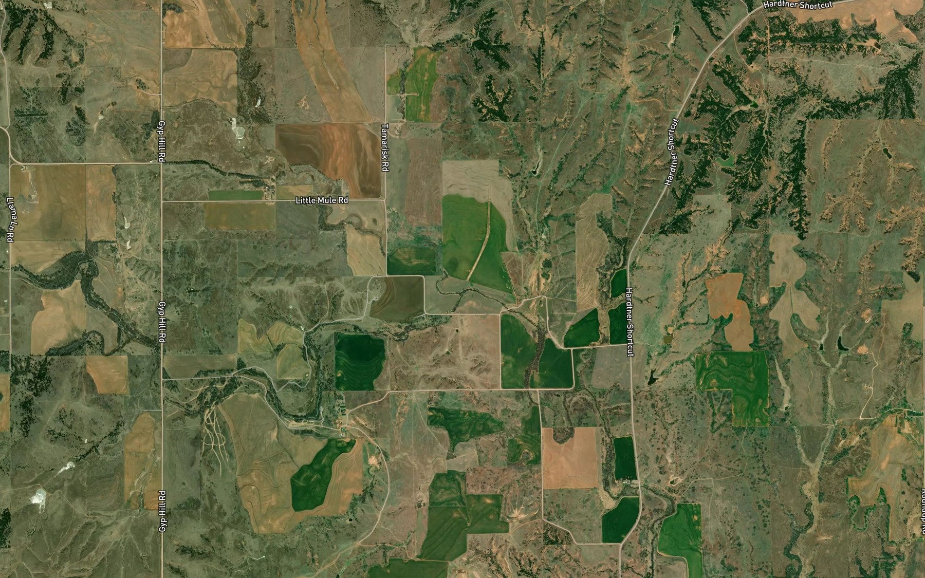 Satellite map of the Dry Creek
